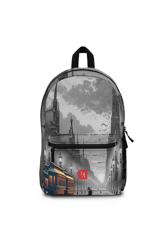 Lamplit Streets of Winter's Eve- Backpack