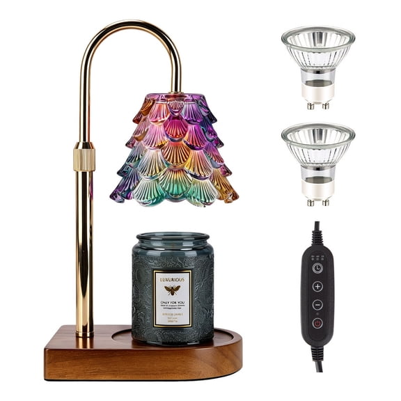 Lamps Candles Warmer, Candle Warmer Lamp, Adjustable Height Timer Gifts Wax Warmer Lamp, Wax Melt Lights for New Home Decor(2*50W Bulbs)