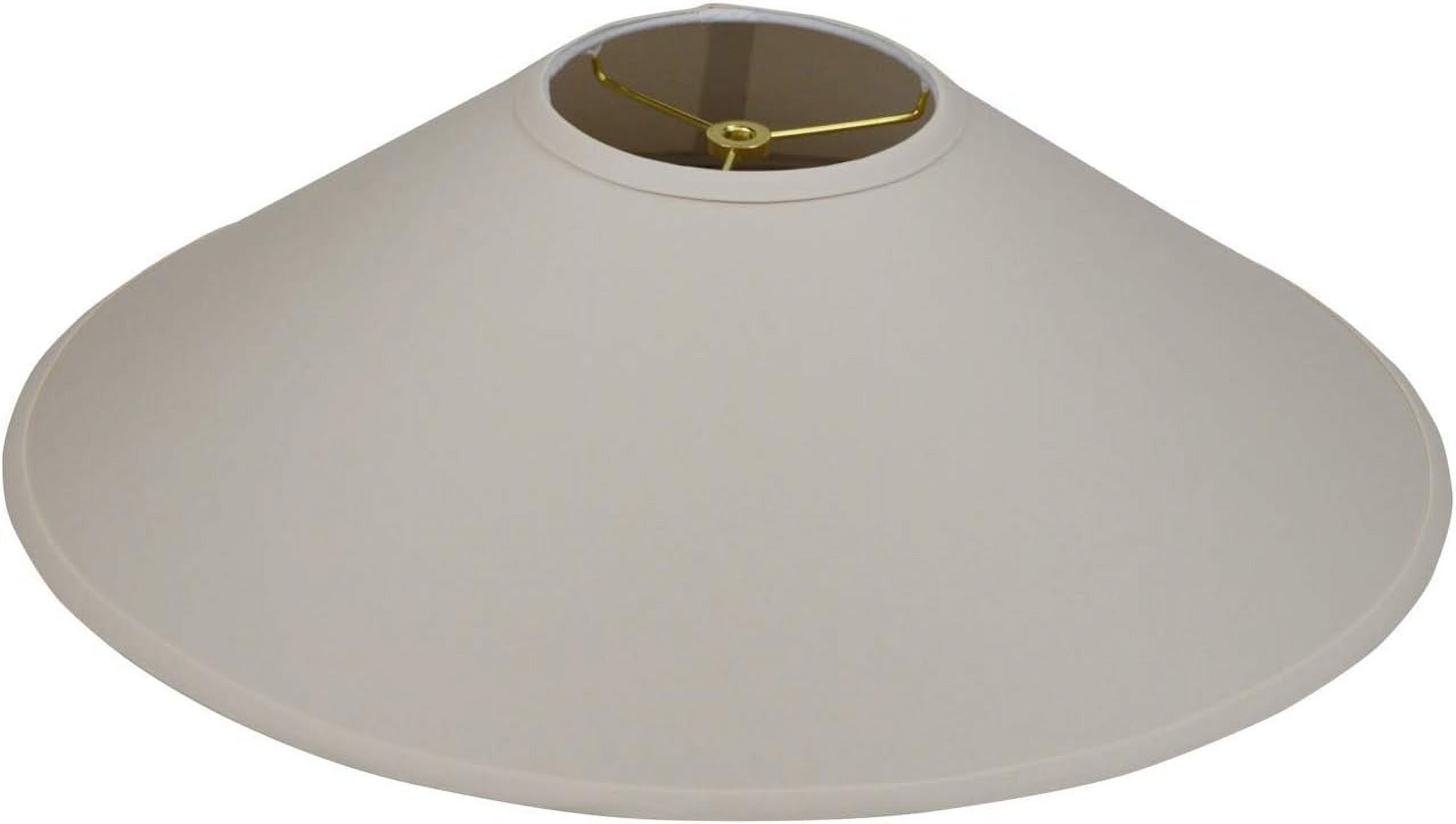 Linen White Clip-On Lampshade - 5" Top X 10" Bottom X 8" Slant, For Standard Edison Bulbs, Made In USA