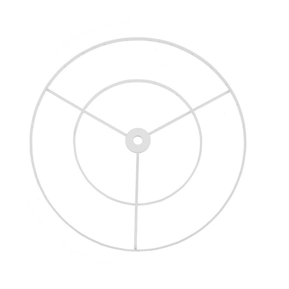 Lampshade Ring DIY Lampshade Frame: White Lamp Shade Holder Galvanized Steel Ring Drum Light Cage Guard