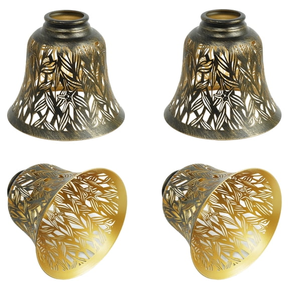 4 Set Starfish Ceiling Fan Light Covers , AEELLEEA Metal Mini Lamp Shade Light Fixture cover for Pendant Light,Tulip Ceiling Light Cover 2-1/8" Fitter Size, 5-1/8" High x 6" Diameter