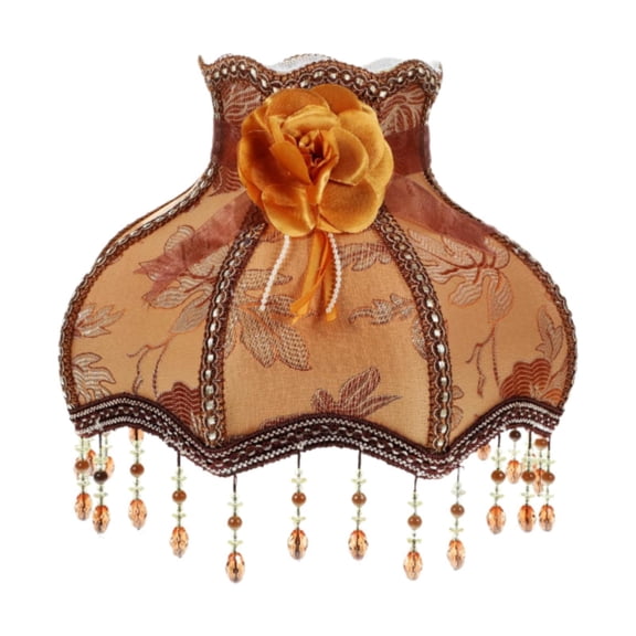 Lampshade Table Lamp Cover Fringe Lamp Shade with European Cloth Material for Bedroom Office Home