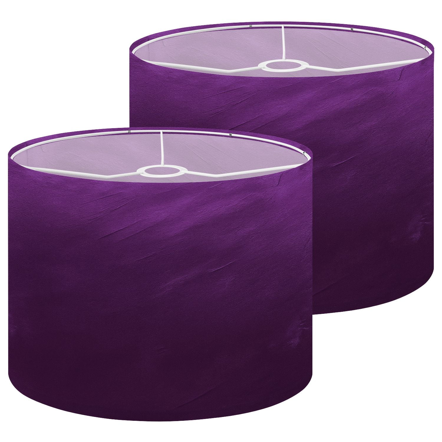 Lampshades 2 Pack Abstract textured light purple 13"x13"x10" Light Shade for Table Lamps Floor Lamps Drum Lamp Shades Lampshade Replacement Easy Assembly