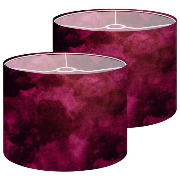 Lampshades 2 Pack Black dark red burgundy maroon magenta abstract watercolor rt Stroke 13"x13"x10" Light Shade for Table Lamps Floor Lamps Drum Lamp Shades Lampshade Replacement Easy Assembly