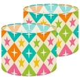 thumbnail image 1 of Lampshades 2 Pack Colorful Star Diamond Shapes Vibrant Tones 13"x13"x10" Light Shade for Table Lamps Floor Lamp Shades Lampshade Replacement Easy Assembly, 1 of 8
