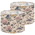 thumbnail image 1 of Lampshades 2 Pack Floral Bird Peonies Butterflies Soft Pastel Colors 13"x13"x10" Light Shade for Table Lamps Floor Lamp Shades Lampshade Replacement Easy Assembly Vintage Botanical Decor for Home, 1 of 8