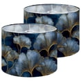 thumbnail image 1 of Lampshades 2 Pack Golden Ginkgo Leaves Dark Blue Abstract Texture 13"x13"x10" Light Shade for Table Lamps Floor Lamps Drum Lamp Shades Lampshade Replacement Easy Assembly, 1 of 8