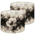 thumbnail image 1 of Lampshades 2 Pack Ink Rose Abstract Floral Onyx Roses Large Petals Abstract Foliage 13"x13"x10" Light Shade for Table Lamps Floor Lamps Drum Lamp Shades Lampshade Replacement Easy Assembly, 1 of 8