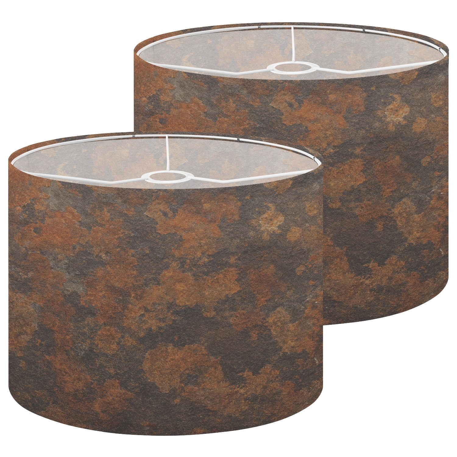 Lampshades 2 Pack Old Distressed Brown Terracotta Copper Rusty Stone ...