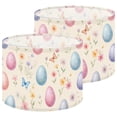 thumbnail image 1 of Lampshades 2 Pack Pastel Easter Eggs Butterflies Wildflowers 13"x13"x10" Light Shade for Table Lamps Floor Lamp Shades Lampshade Replacement Easy Assembly, 1 of 8