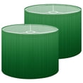 thumbnail image 1 of Lampshades 2 Pack Vertical Green Stripes Subtle Texture Spring Decor 13"x13"x10" Light Shade for Table Lamps Floor Lamp Shades Lampshade Replacement Easy Assembly, 1 of 8