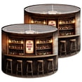 thumbnail image 1 of Lampshades 2 Pack Vintage Pub Saloon Prohibition Western Gold Framed Wooden Bar Counter 13"x13"x10" Light Shade for Table Lamps Floor Lamps Drum Lamp Shades Lampshade Replacement Easy Assembly, 1 of 8