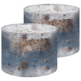 thumbnail image 1 of Lampshades 2 Pack Weathered Concrete Wall Texture Peeling Blue Paint Rust 13"x13"x10" Light Shade for Table Lamps Floor Lamp Shades Lampshade Replacement Easy Assembly, 1 of 8