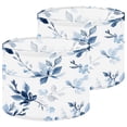 thumbnail image 1 of Lampshades 2 Pack floral blue flowers white hand painted watercolor 13"x13"x10" Light Shade for Table Lamps Floor Lamps Drum Lamp Shades Lampshade Replacement Easy Assembly, 1 of 8