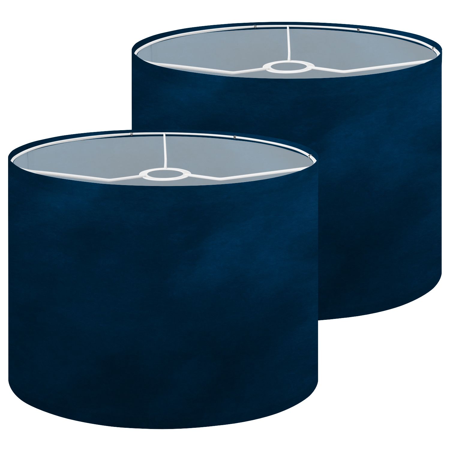 Lampshades 2 Pack navy blue ink watercolor stains seamless paper 13"x13"x10" Light Shade for Table Lamps Floor Lamps Drum Lamp Shades Lampshade Replacement Easy Assembly