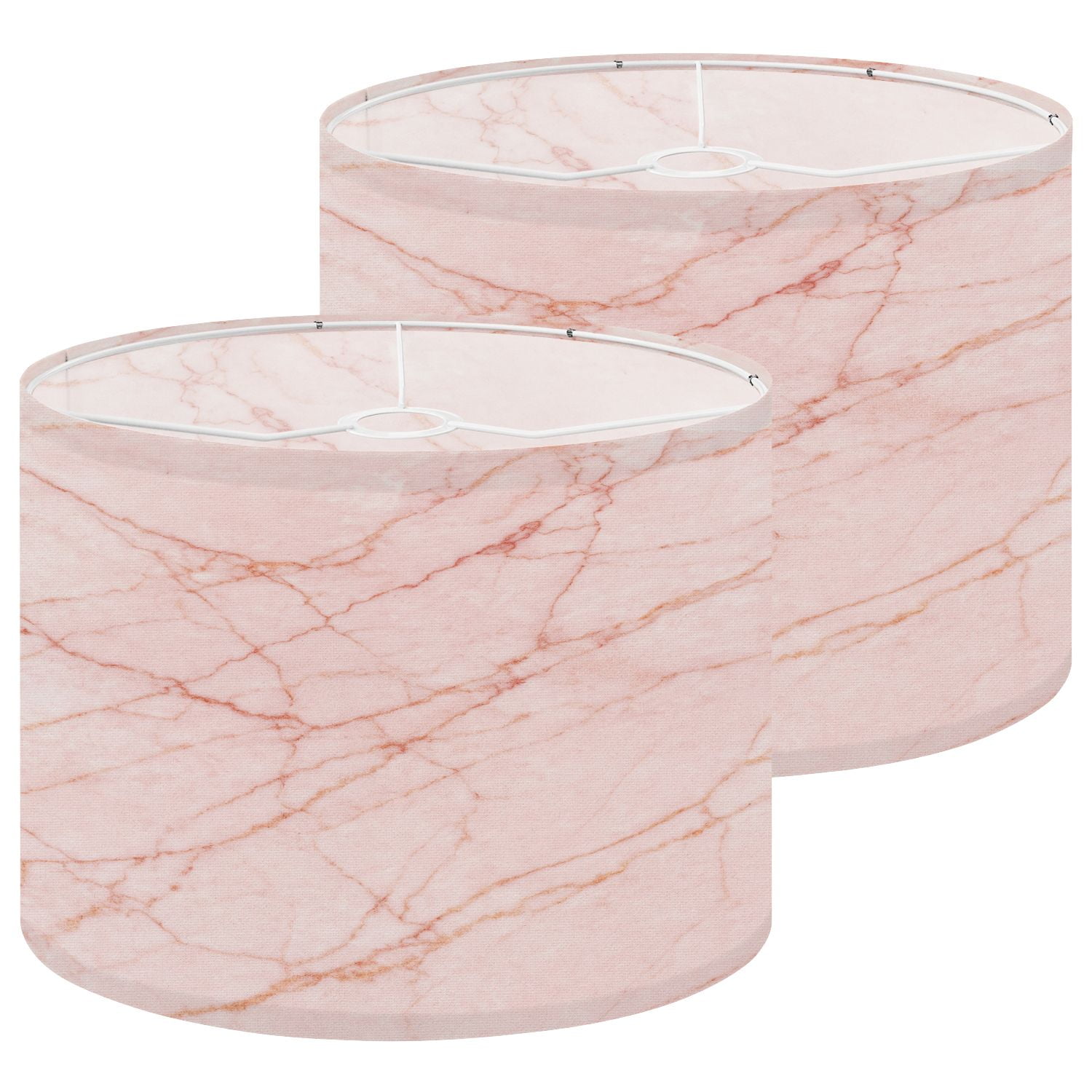 Lampshades 2 Pack rose gold marble wall texture for design art work seamless tile stone 13"x13"x10" Light Shade for Table Lamps Floor Lamps Drum Lamp Shades Lampshade Replacement Easy Assembly