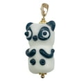 thumbnail image 1 of Lampwork Glass Panda 14K Gold Filled Pendant | 1 1/4" Long | White/Black | 1 |, 1 of 9