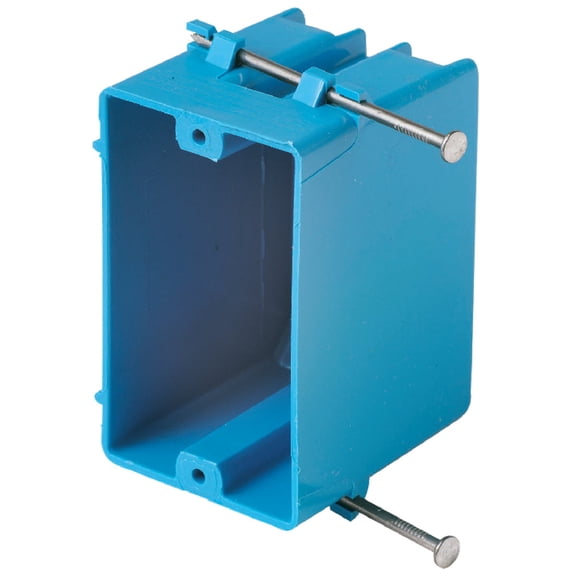 Lamson B118AR-UPC Carlon Single Gang Box With Nail
