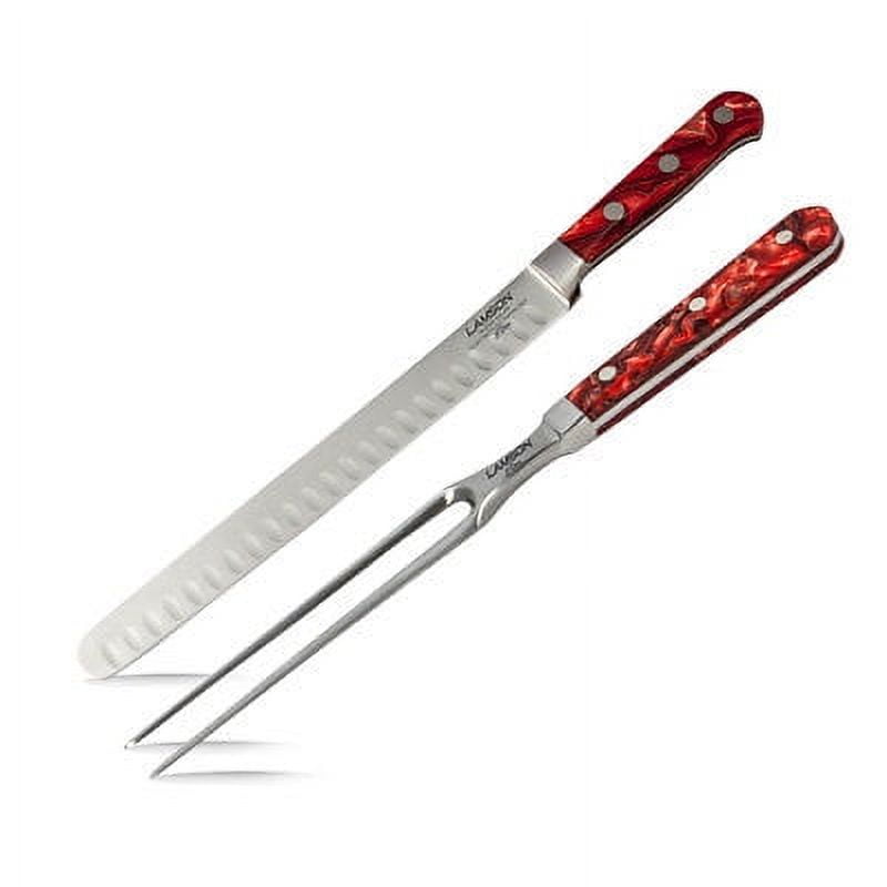 Lamson Fire Series 2pc 10" HE Slicing Knife & Fork Roast / Brisket