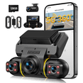 thumbnail image 1 of TOGUARD 4 Channel Dash Cam Front and Rear Inside with 24h Parking Monitor, 360 Degree View 5G Wifi Dash Camera, IR Night Vision Dashcam, G-Sensor, Free 128GB Card & Hardwire Kit, 1 of 8
