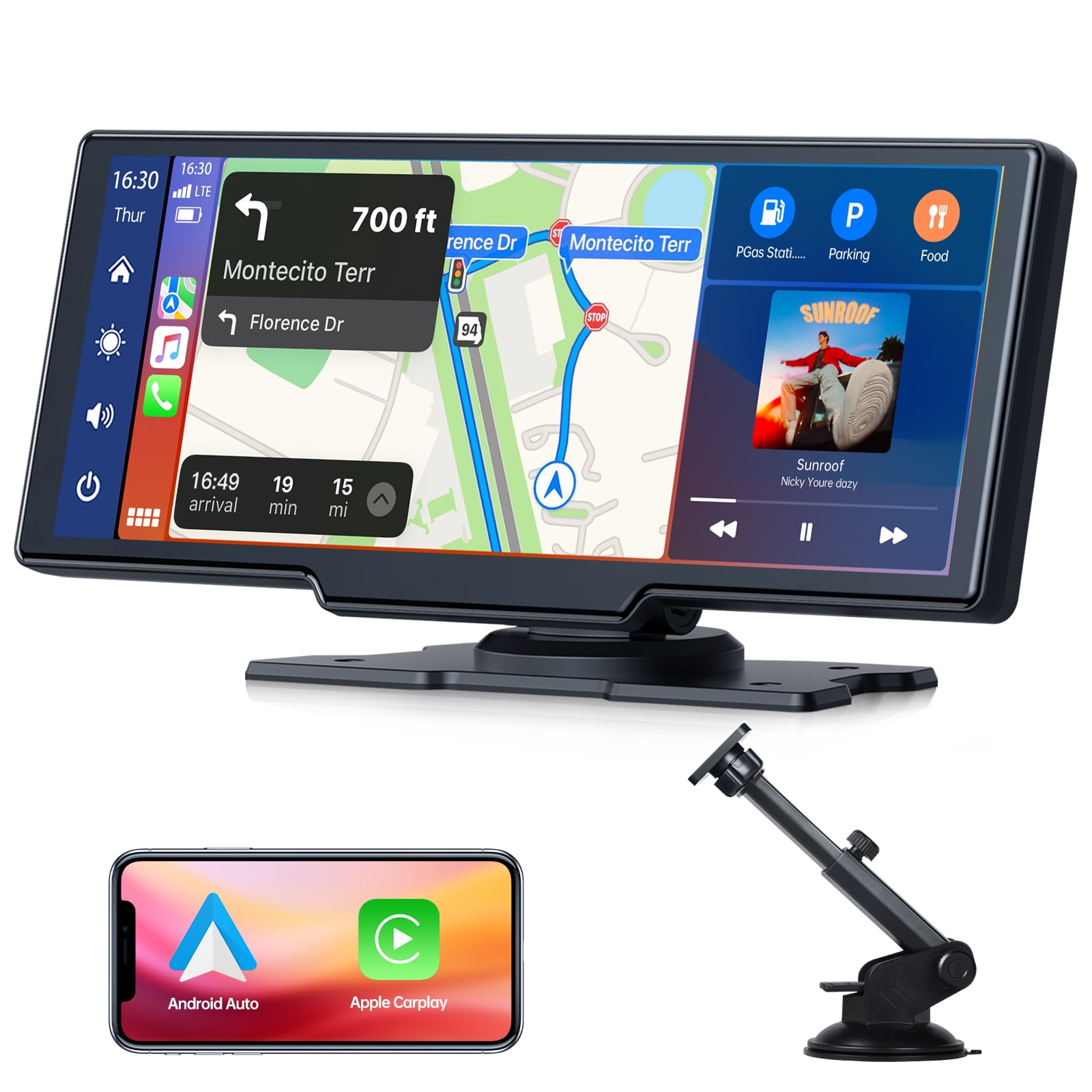 10.26inch 2K Touch Screen Car Portable Wireless Apple CarPlay Android Auto  Radio