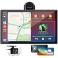 thumbnail image 1 of Lamtto Portable Car Stereo Wireless Apple CarPlay, 9" FHD Car Touch Sereen Radio with 1080P Backup Camera, Android Auto, Voice Control, Bluetooth, Mirror Link, Balck, 1 of 8
