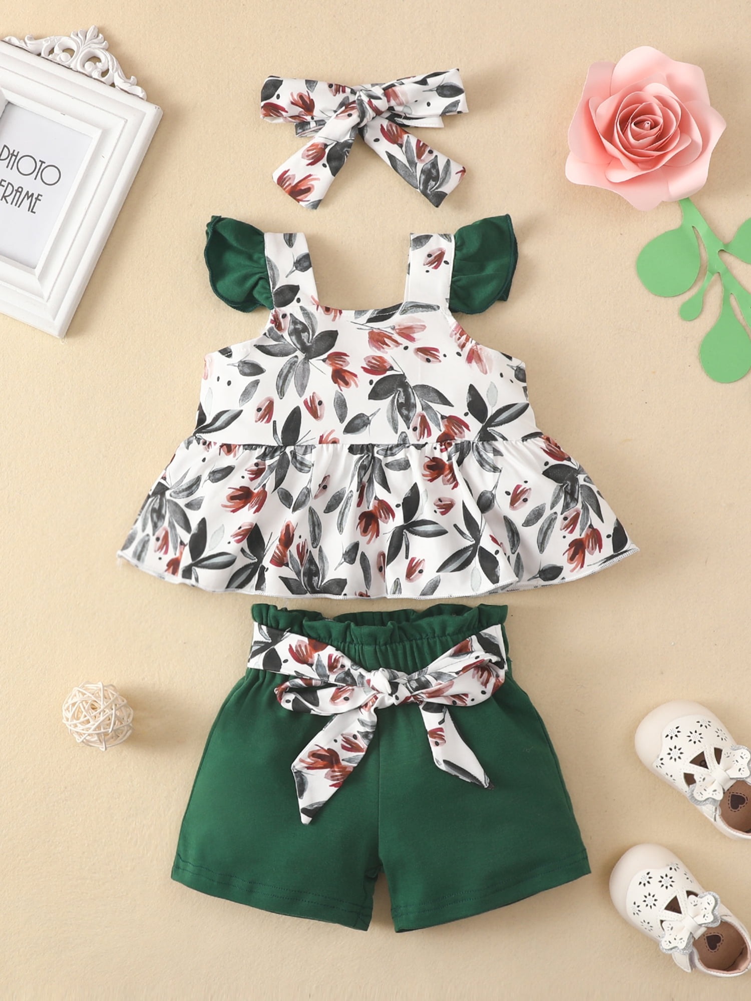 Rorie Girls' Short Set - Garden Soiree