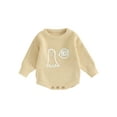 thumbnail image 1 of Lamuusaa Infant Baby Fall Knitting Jumpsuit Jacquard Round Neck Long Sleeve Romper for Boys Girls, 1 of 9