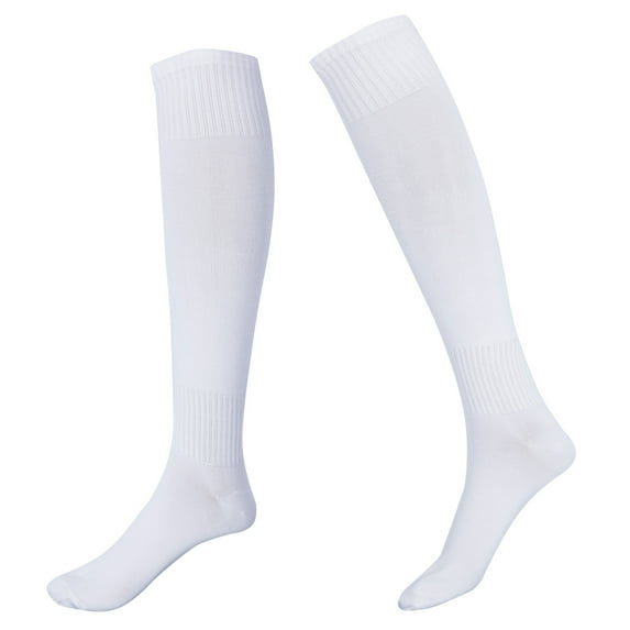 Lamuusaa Men’s Football Long Socks Over Knee Soft Warm Solid Color Team Soccer Training High Socks