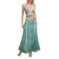 thumbnail image 1 of Lamuusaa Women Skirt Set,  Sleeveless Tie-up Halterneck Backless Vest with Long Skirt Summer Outfit, 1 of 7