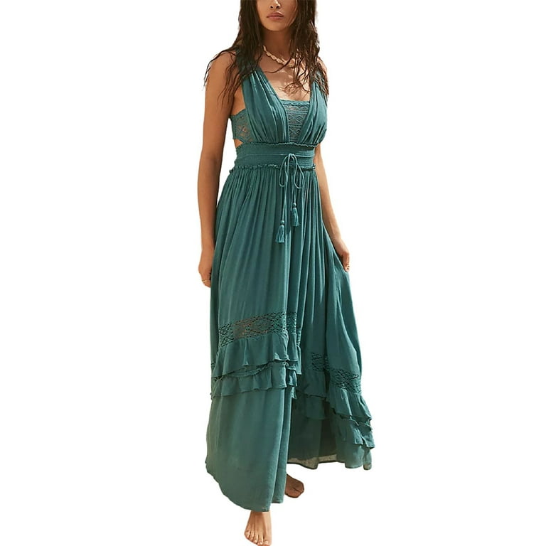 Bohemia Sleeveless Solid Color Vacation Dresses Bohemia Sleeveless Solid Color Vacation Dresses