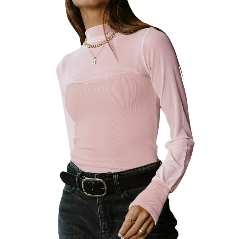 Fashion Casual Solid Patchwork Turtleneck Tops Fashion Casual Solid Patchwork Turtleneck Tops