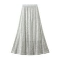 thumbnail image 1 of Lamuusaa Women's Summer Midi Skirt Slim A-line Skirt High Waist Elastic Band Sequins Skirt, 1 of 7