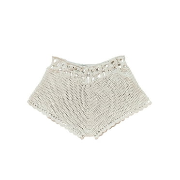 Lamuusaa Women´s Swim Shorts Crochet Cutout Bathing Suit Bottoms Summer Swim Trunks