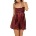 thumbnail image 1 of Lamuusaa Womenacute;s SummeDress Sleeveless Backless Cross Tie Up Sequins Spaghetti Strap Dress, 1 of 8