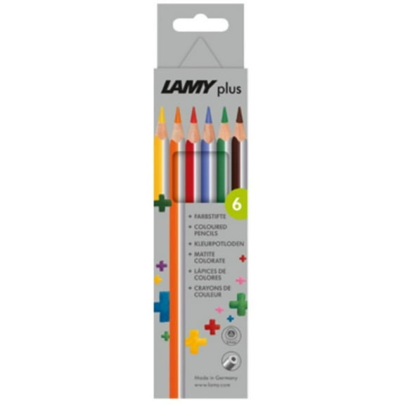 Lamy L4022006 Plus Triangular Cedarwood Color Pencils, Pack of 6