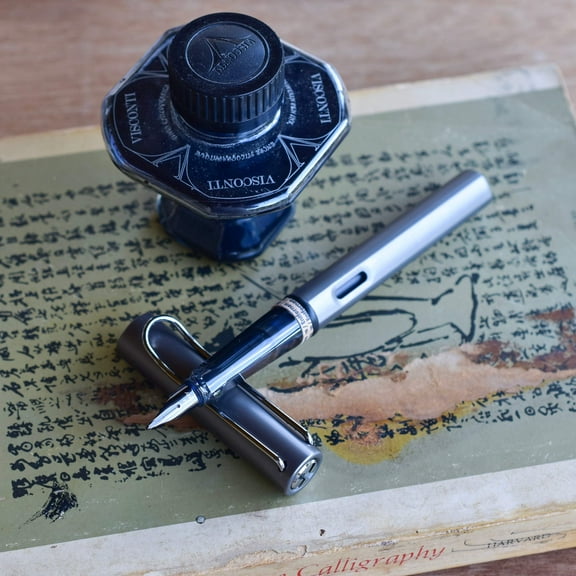 Lamy Lx Fountain Pen - Ruthenium Silver, Extra-Fine Nib