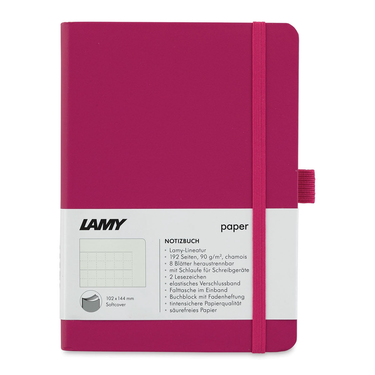 Lamy Softcover Notebook - Pink, Dot-Grid-Rule, 8-1/4" x 5-3/4"