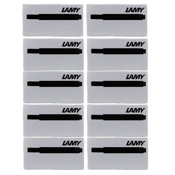 Lamy T10 Black Ink Cartridges 10 Packs 50 Inks Total