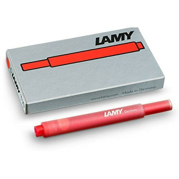 Lamy T10 Giant Ink Cartridges - Red, Pkg of 5