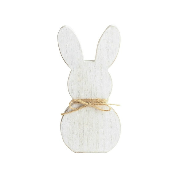 LanChuBo Charming Easter Bunny Wooden Ornament, Popular Festival Home Decor Craft for Spring Party Decorations