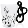thumbnail image 1 of LanHong 13.5 Ounce Music Mug Musical Notes Design Coffee Cup Ceramic Music Musical Notes Cup Gift for Friend Musicians, 1 of 7