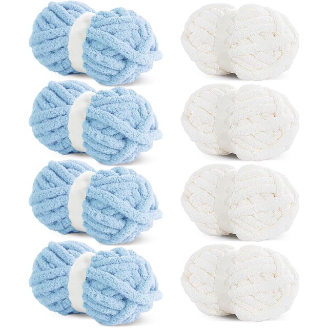 LanJun 8 Pack Assorted Chunky Yarn for Crocheting,Super Bulky Large