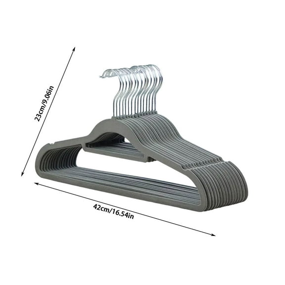 LanSuare 10Pcs Coat Hangers, Non-Slip Felt Suit Hangers, Space Saving Design, Suitable for Clothes, Shirts, Pants, Dresses