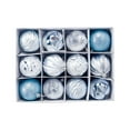 thumbnail image 1 of LanSuare 12Pcs Glittering Christmas Ornament Balls Set, 2.36Inch Sequined Shatproof Plastic Ornaments Ball for Xmas Tree, Party Decor, Blue, 1 of 4