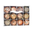 thumbnail image 1 of LanSuare 12Pcs Glittering Christmas Ornament Balls Set, 2.36Inch Sequined Shatproof Plastic Ornaments Ball for Xmas Tree, Party Decor, Gold, 1 of 4