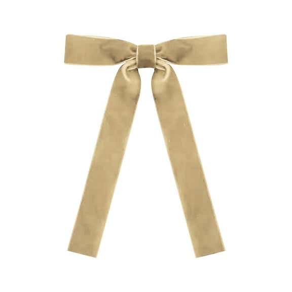 LanSuare 12Pcs Velvet Bows for Christmas Tree Decorations, 5.1x7.1Inch Ribbon Bows Xmas Ornaments for Home, Party Front Door, Wreath Holiday Decor, Khaki