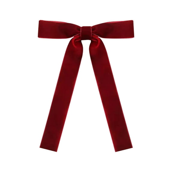 LanSuare 12Pcs Velvet Bows for Christmas Tree Decorations, 5.1x7.1Inch Ribbon Bows Xmas Ornaments for Home, Party Front Door, Wreath Holiday Decor, Wine Red