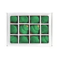 thumbnail image 1 of LanSuare 12Pcs Velvet Flocked Christmas Ornaments Balls, 3.9"x2.3" Soft-Touch Shatterproof Plastic Lantern-Shape Hanging Ornament Balls for Holiday Tree Decor, Festival Party Decor(Green), 1 of 9