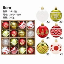 LanSuare 16Pcs Christmas Ball Ornaments, 2.3 Inch Champagne Gold Christmas Balls, Shatterproof Xmas Tree Hanging Ball Ornaments for Xmas Trees, Holiday Scene Decoration Supplies